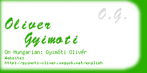 oliver gyimoti business card